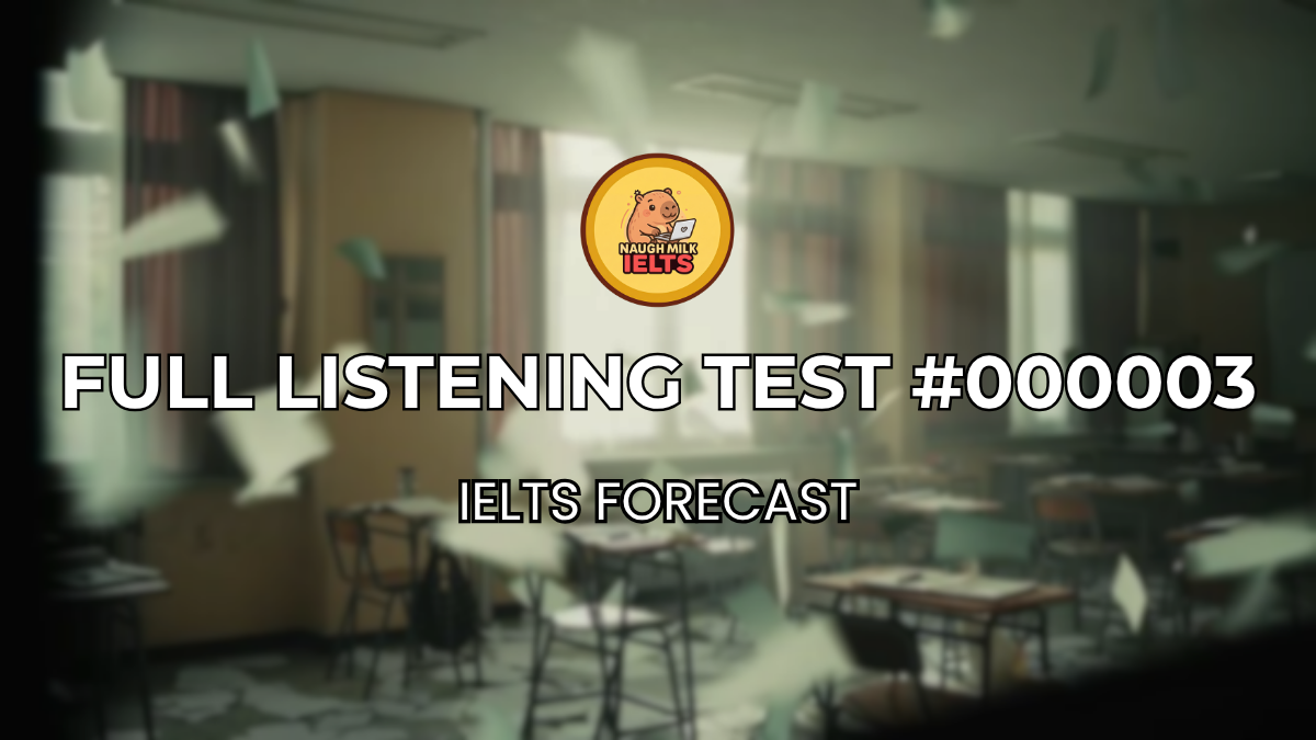 FULL REAL LISTENING TEST #000003