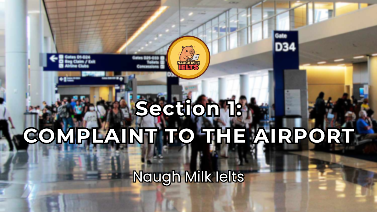SECTION 1: COMPLAINT TO THE AIRPORT