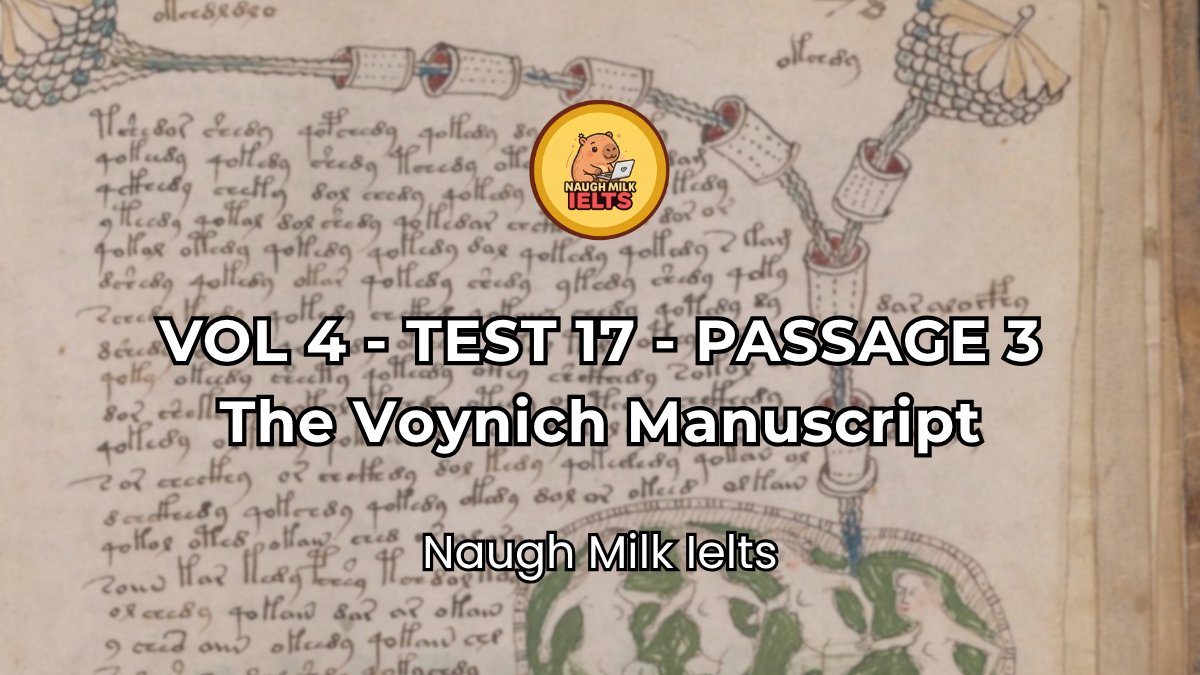 VOLUME 4 - TEST 17 - PASSAGE 3: The Voynich Manuscript