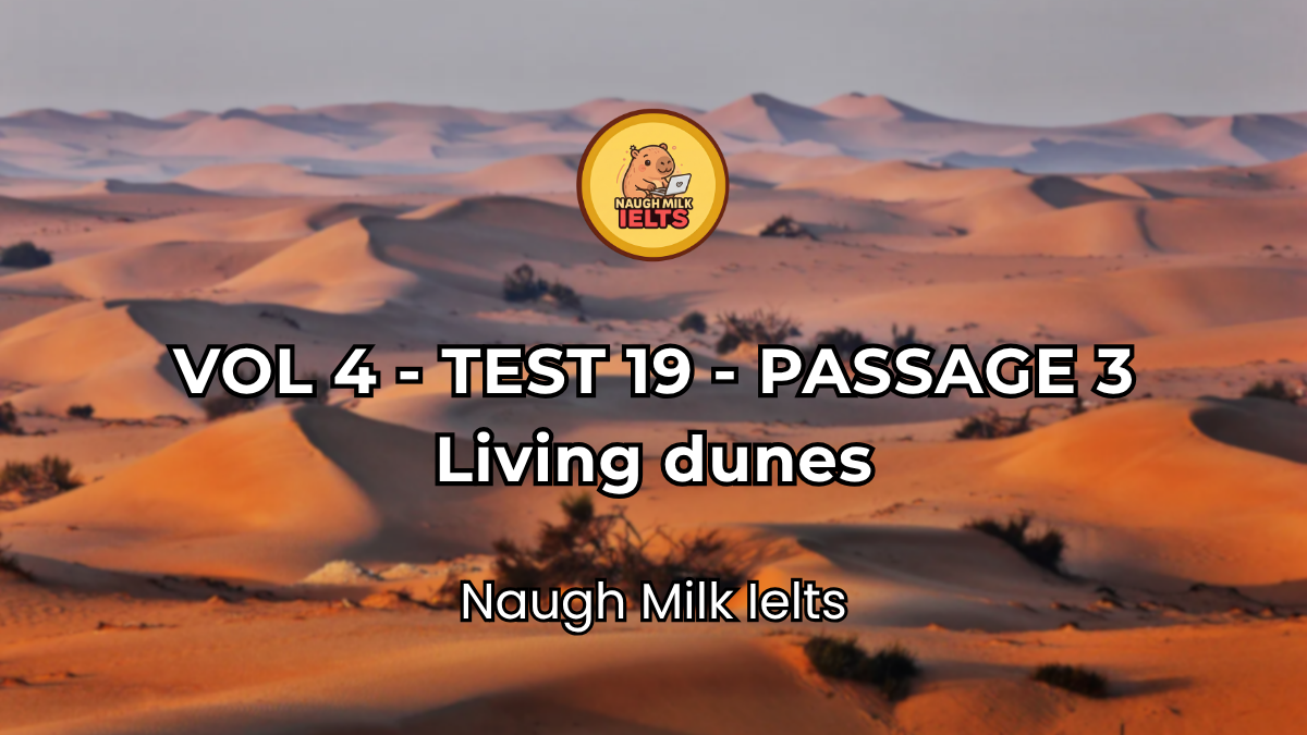 VOLUME 4 - TEST 19 - PASSAGE 3: Living dunes
