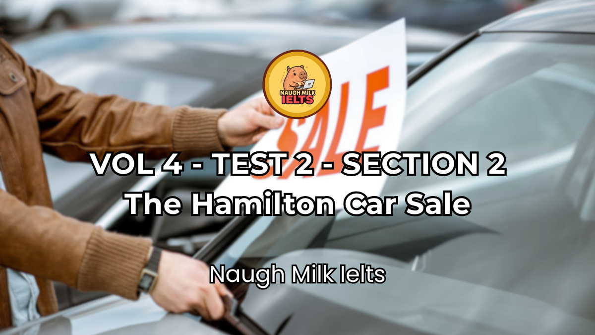 VOLUME 4 - TEST 2 - SECTION 2: The Hamilton Car Sale