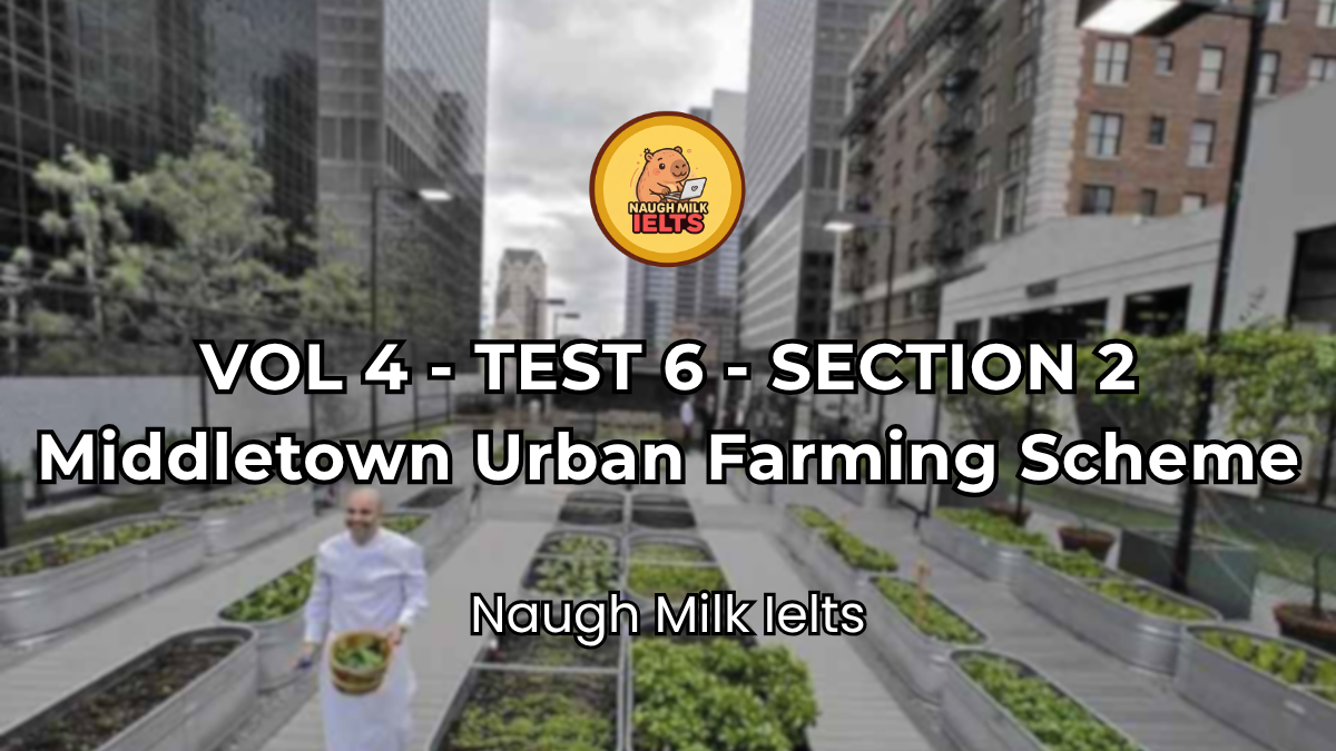 VOLUME 4 - TEST 6 - SECTION 2: Middletown Urban Farming Scheme