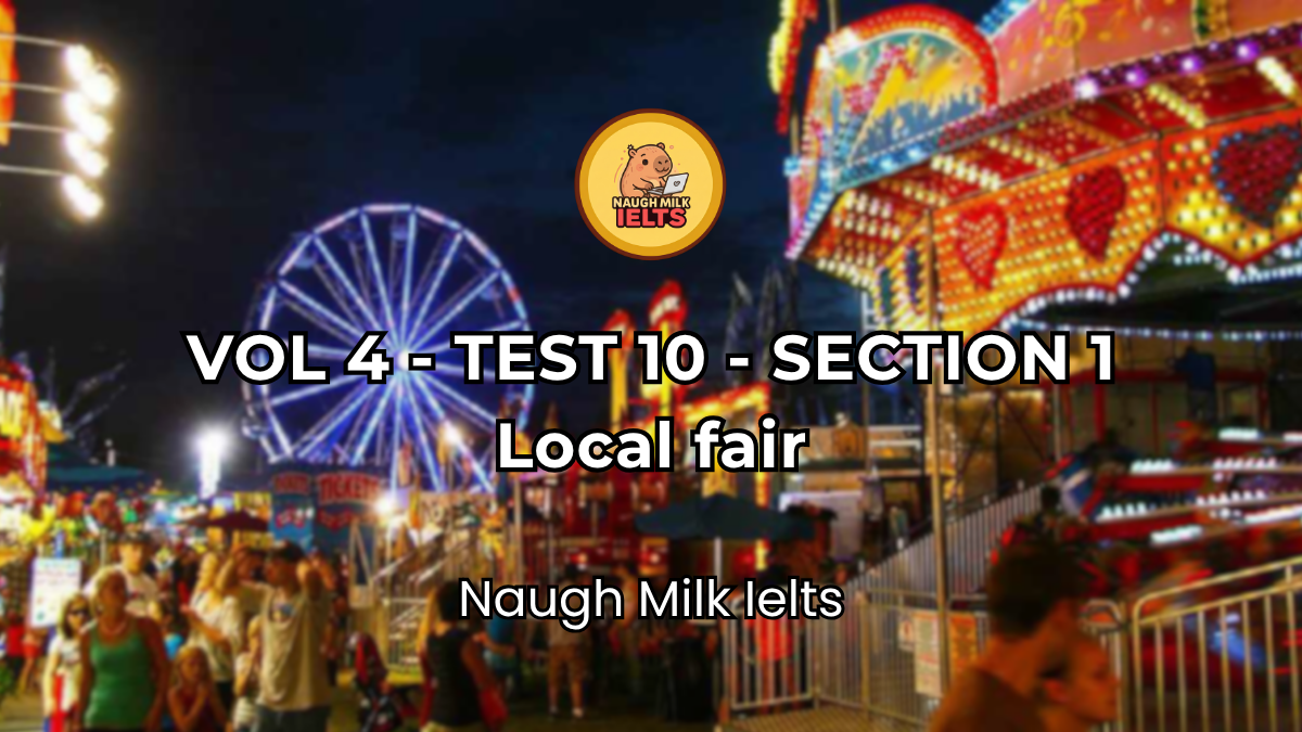 VOLUME 4 - TEST 10 - SECTION 1: Local fair