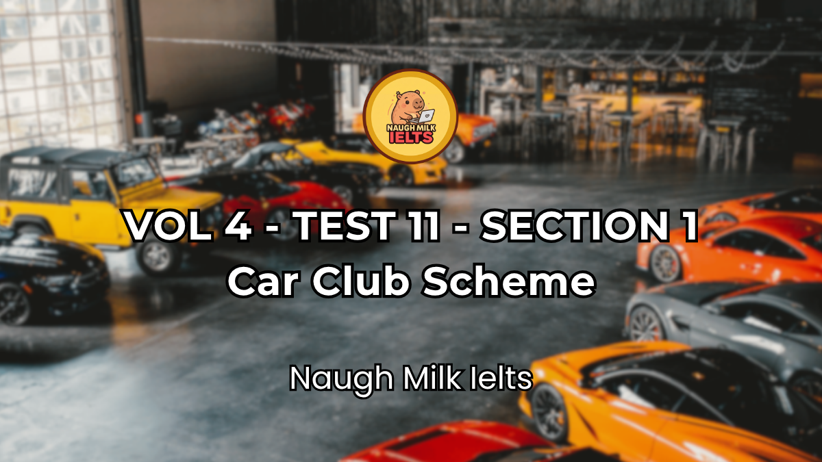 VOLUME 4 - TEST 11 - SECTION 1: Car Club Scheme