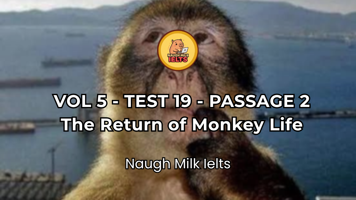 VOLUME 5 - TEST 19 - PASSAGE 2: The Return of Monkey Life