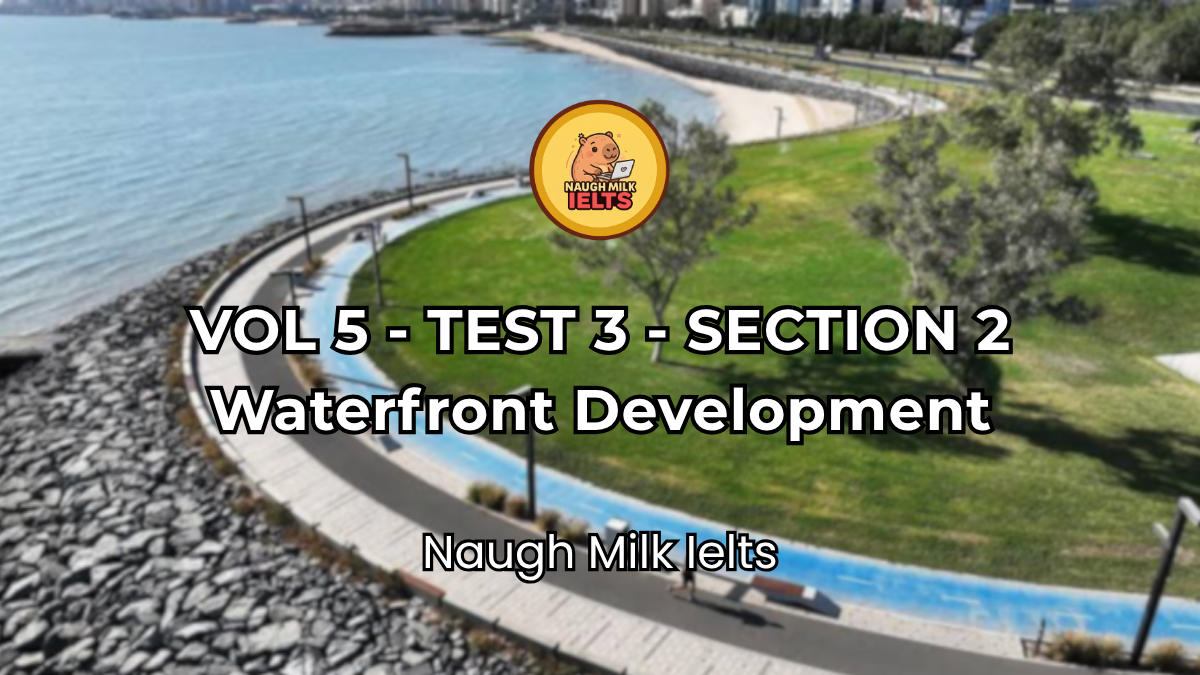 VOLUME 5 - TEST 3 - SECTION 2: Waterfront Development