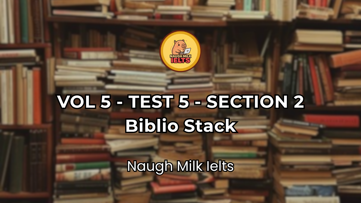 VOLUME 5 - TEST 5 - SECTION 2: Biblio Stack
