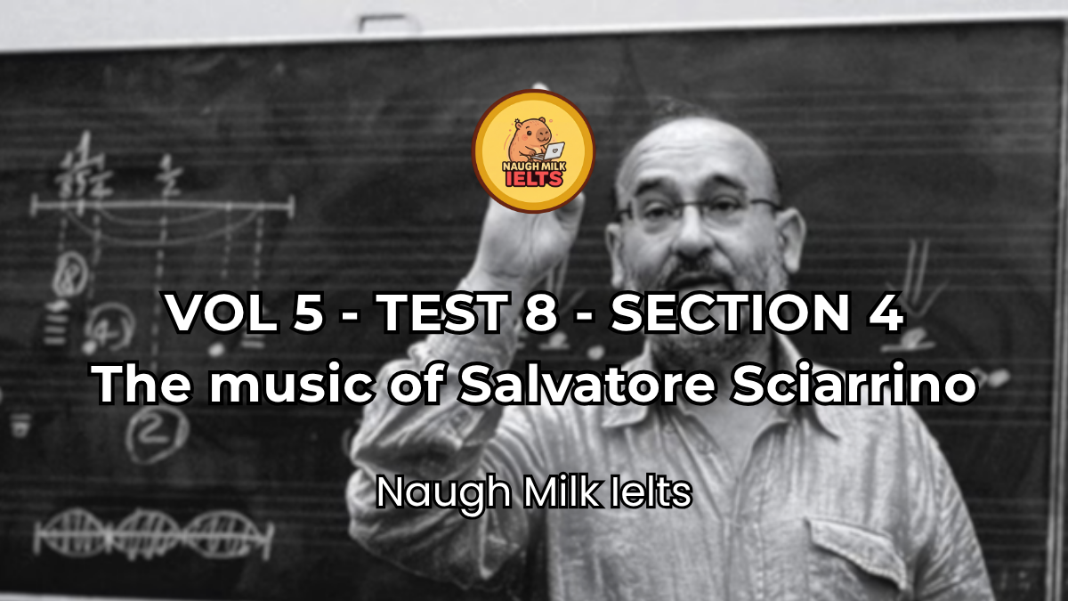 VOLUME 5 - TEST 8 - SECTION 4: The music of Salvatore Sciarrino
