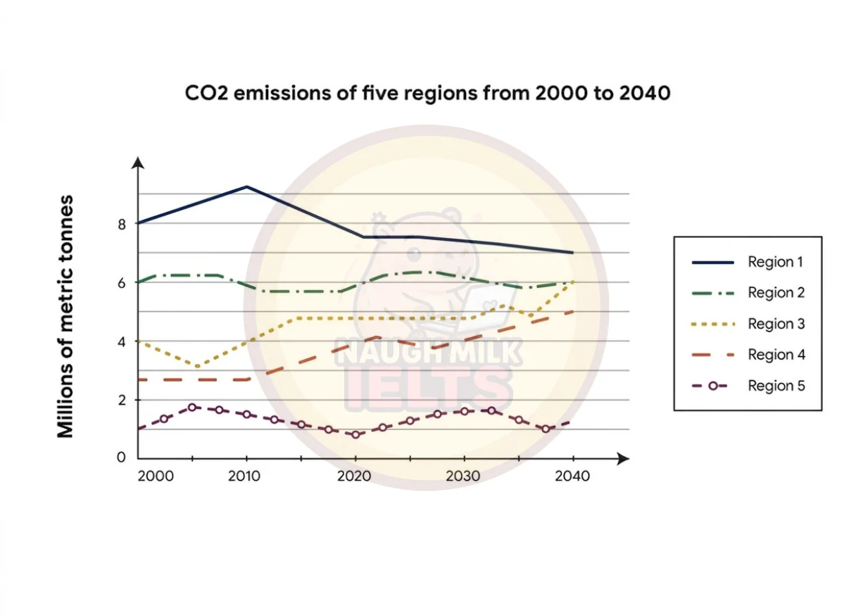 Task 1 - Regional Carbon Emission Patterns (2000–2040)
