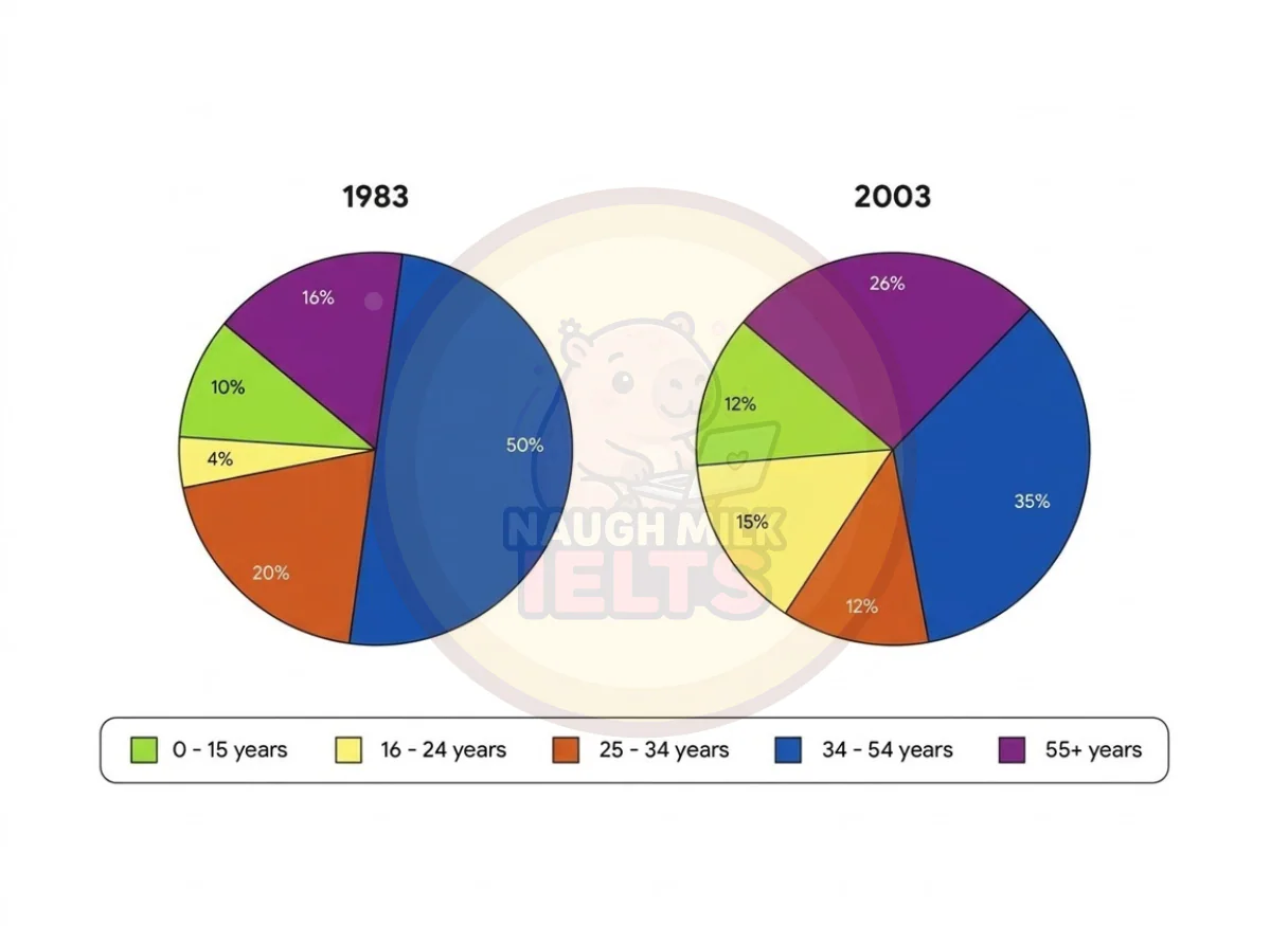 Task 1 - Age Distribution of UK Visitors to Spain (1983–2003)