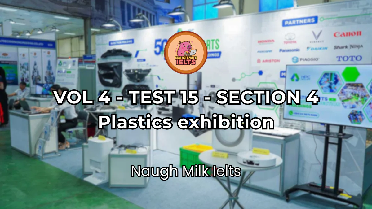 VOLUME 4 - TEST 15 - SECTION 4: Plastics exhibition
